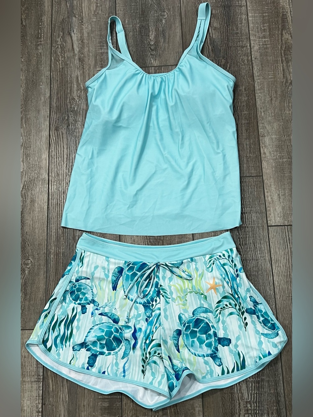 Women's 2 Piece Tankini Swim Suit Size Large